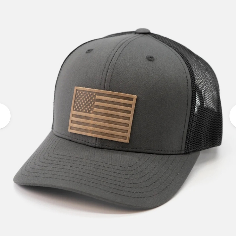 Range leather AMERICAN FLAG HAT
